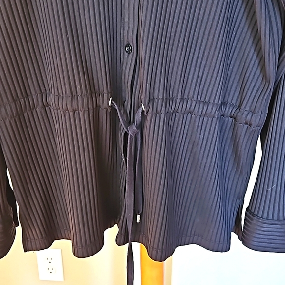 Calvin Klein, Black Drawstring Top, Medium - Picture 3 of 7